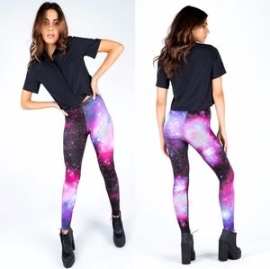 Blackmilk LE Galaxy Purple Leggings Large EUC